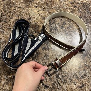 Brown and White Boy Belt